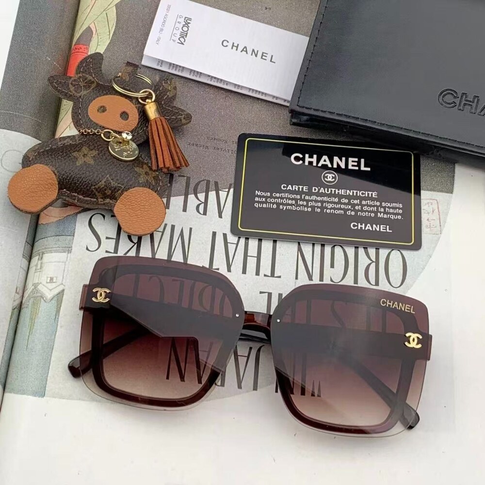 Chanel Brown Tinted Square Shades